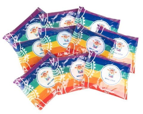 Kolorowy proszek Holi- zestaw 10x100g Holi Cow