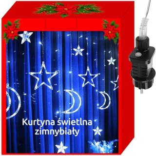 Kurtyna świetlna 138LED - zimny biały 31V KŚ11330 Iso Trade