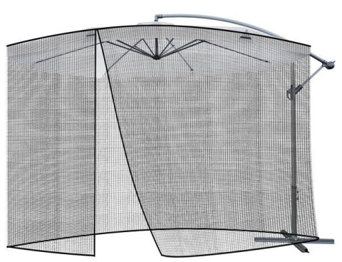 Moskitiera do parasola ogrodowego 3,5m - czarna Repest