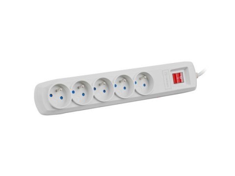 Listwa przeciwprzepięciowa Bercy 400 1,5m (5 gniazd) Szara Listwa przeciwprzepięciowa Bercy 400 1,5m (5 gniazd) Szara