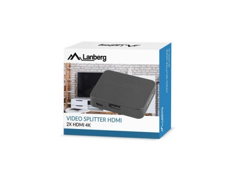Splitter video 2xHDMI 4K Port micro USB Czarny Splitter video 2xHDMI 4K Port micro USB Czarny