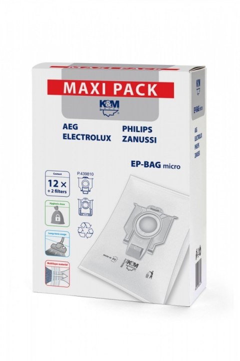 Worki do odkurzacza 12 + 2 EP-BAG micro MAXI PACK Worki do odkurzacza 12 + 2 EP-BAG micro MAXI PACK