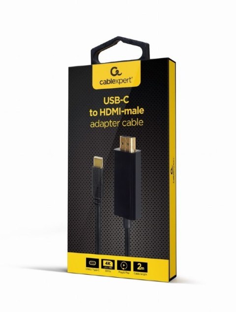 Kabel USB-C do HDMI male 4K 30Hz 2m Kabel USB-C do HDMI male 4K 30Hz 2m