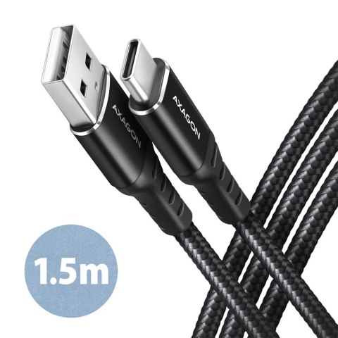 BUCM-AM15AB Kabel USB-C - USB-A, 1.5m, USB 2.0, 3A, ALU, oplot, Czarny BUCM-AM15AB Kabel USB-C - USB-A, 1.5m, USB 2.0, 3A, ALU, oplot, Czarny