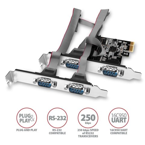 PCEA-S4N Kontroler PCIe 4x port szeregowy RS232 250 kbps, w zestawie SP & LP PCEA-S4N Kontroler PCIe 4x port szeregowy RS232 250 kbps, w zestawie SP & LP