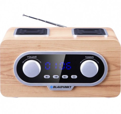Radio przenośne FM PLL SD/USB/AUX z akumulatorem i zegarkiem Radio przenośne FM PLL SD/USB/AUX z akumulatorem i zegarkiem