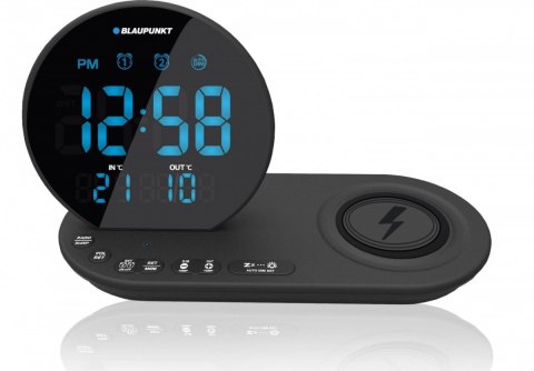 Radiobudzik FM PLL/Alarm/USB/CR85BK CHARGE/Ładowanie bezprzewodowe/Temperatura wewnętrzna/zewnętrzna/czarny Radiobudzik FM PLL/Alarm/USB/CR85BK CHARGE/Ładowanie bezprzewodowe/Temperatura wewnętrzna/zewnętrzna/czarny