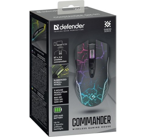 Mysz gamingowa bezprzewodowa Commander GM-511 1600 DPI 7P Mysz gamingowa bezprzewodowa Commander GM-511 1600 DPI 7P