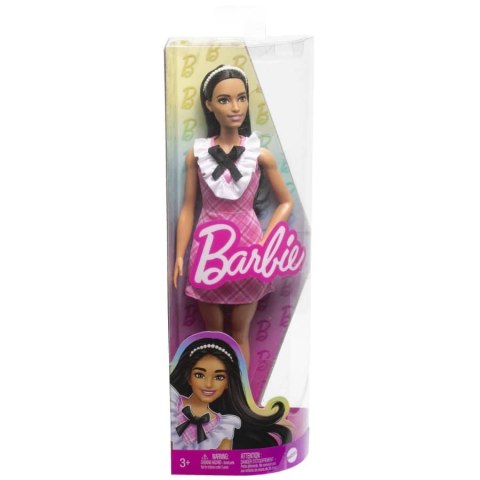 Barbie Fashionistas lalka w różowej kraciastej sukience Barbie Fashionistas lalka w różowej kraciastej sukience