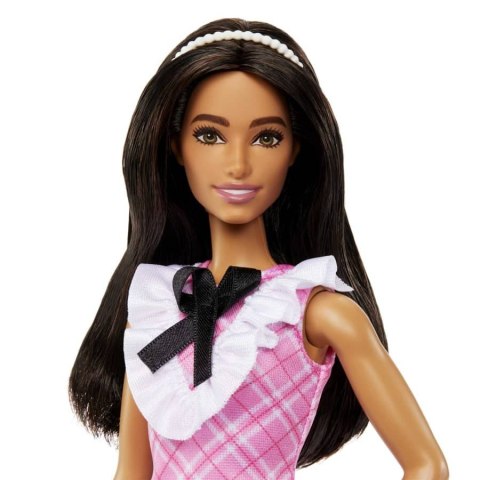 Barbie Fashionistas lalka w różowej kraciastej sukience Barbie Fashionistas lalka w różowej kraciastej sukience