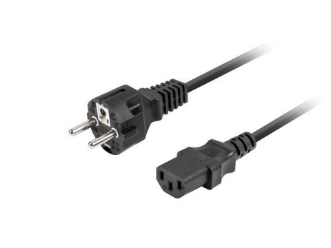 Kabel zasilający CEE 7/7 -> C320 C13 1.8m prosty, czarny Kabel zasilający CEE 7/7 -> C320 C13 1.8m prosty, czarny