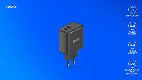 Ładowarka sieciowa 30W Quick Charge, Power Delivery 3.0, LA-06/B