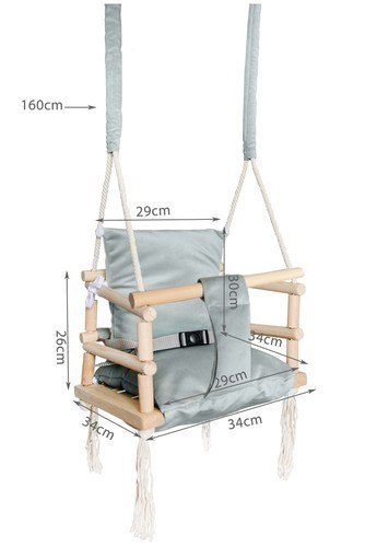 Huśtawka szara NEW H18026 Kruzzel