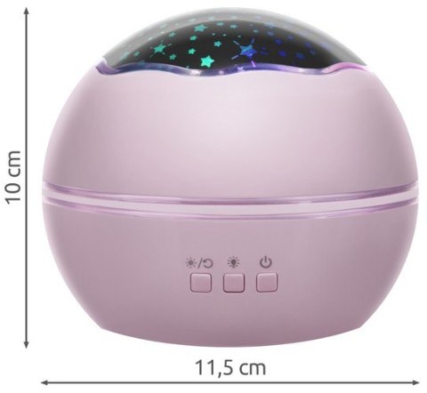 Lampka nocna z projektorem- różowa LP16859 Izoxis
