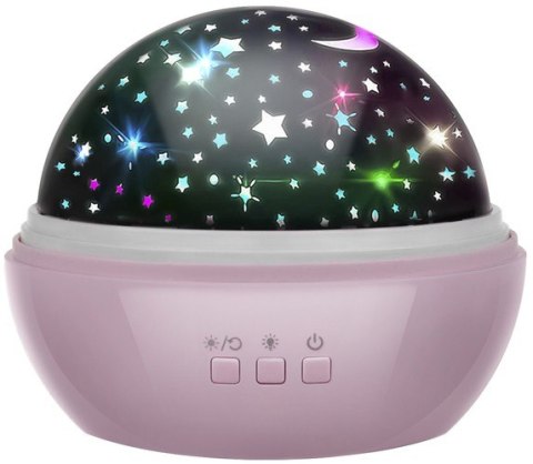 Lampka nocna z projektorem- różowa LP16859 Izoxis