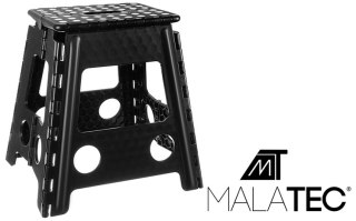 Stołek składany czarno-biały 39cm Malatec
