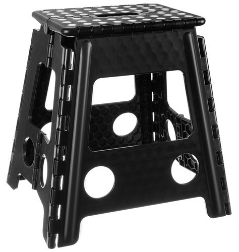 Stołek składany czarno-biały 39cm Malatec