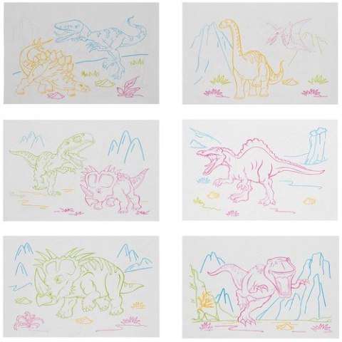 Tablica do rysowania światłem- dinozaury Kruzzel