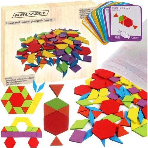 Układanka edukacyjna- figury geometryczne Kruzzel Układanka edukacyjna- figury geometryczne Kruzzel
