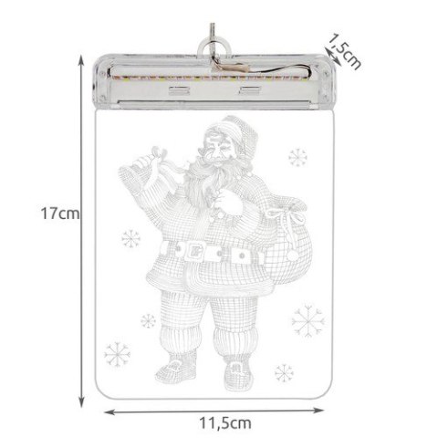 Witraż LED 3D- mikołaj Malatec Witraż LED 3D- mikołaj Malatec