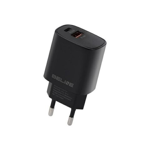 Ładowarka sieciowa 30W GaN USB-C + USB-A, czarna Ładowarka sieciowa 30W GaN USB-C + USB-A, czarna