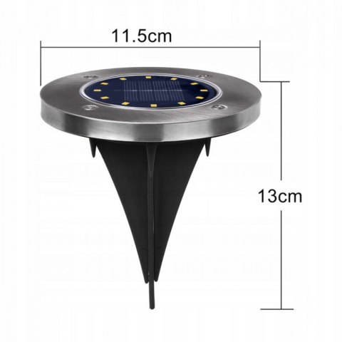Lampa solarna najazdowa MCE318 LED IP44 12 SMD 4000K Lampa solarna najazdowa MCE318 LED IP44 12 SMD 4000K