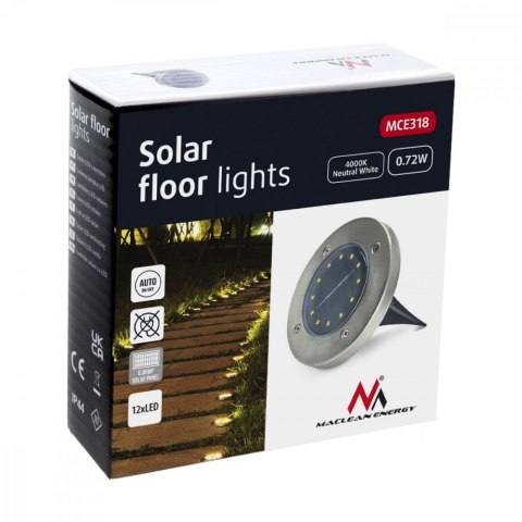 Lampa solarna najazdowa MCE318 LED IP44 12 SMD 4000K Lampa solarna najazdowa MCE318 LED IP44 12 SMD 4000K