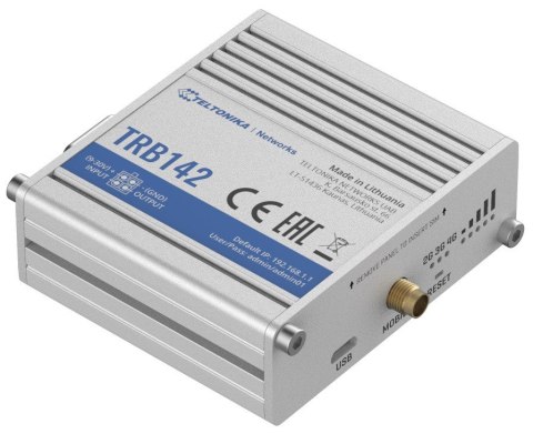 Bramka LTE TRB142 (Cat 1), 3G, 2G, USB Bramka LTE TRB142 (Cat 1), 3G, 2G, USB