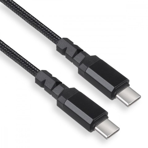 Kabel 2x USB-C 100W 1m wspierajacy PD przesyl danych do 10Gbps MCE491 Czarny Kabel 2x USB-C 100W 1m wspierajacy PD przesyl danych do 10Gbps MCE491 Czarny