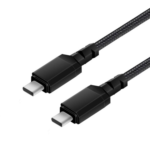 Kabel 2x USB-C 100W 1m wspierajacy PD przesyl danych do 10Gbps MCE491 Czarny Kabel 2x USB-C 100W 1m wspierajacy PD przesyl danych do 10Gbps MCE491 Czarny