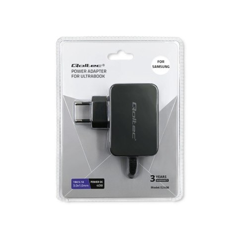Zasilacz do ultrabooka Samsung 40W | 19V | 2.1A | 3.0*1.0 Zasilacz do ultrabooka Samsung 40W | 19V | 2.1A | 3.0*1.0