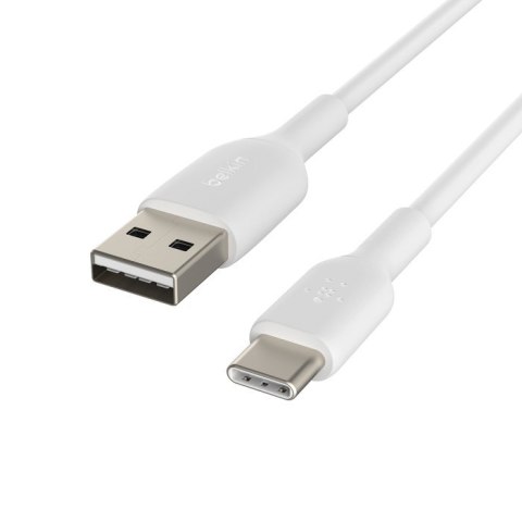 Kabel PVC USB-C do USB-A 15 cm biały Kabel PVC USB-C do USB-A 15 cm biały