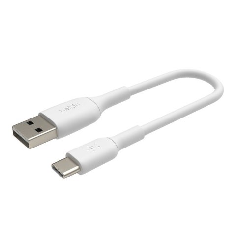 Kabel PVC USB-C do USB-A 15 cm biały Kabel PVC USB-C do USB-A 15 cm biały