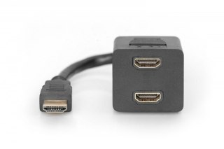 Kabel rozdzielacz/splitter HDMI HighSpeed 1080p 24Hz FHD Typ HDMI A/2xHDMI A M/Ż 0,2m Czarny