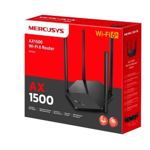 Router Mercusys MR60X WiFi 6 AX1500 2LAN 1WAN Router Mercusys MR60X WiFi 6 AX1500 2LAN 1WAN