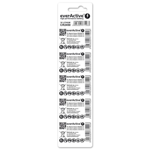 Baterie litowe mini CR2450 blister 5 szt. Baterie litowe mini CR2450 blister 5 szt.