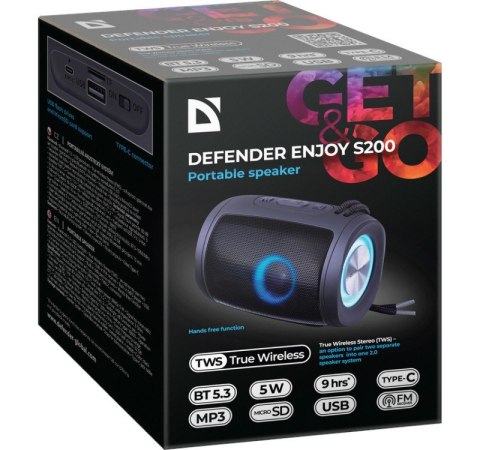 Głośnik Bluetooth Enjoy S200 TWS 2.0 Czarny Głośnik Bluetooth Enjoy S200 TWS 2.0 Czarny