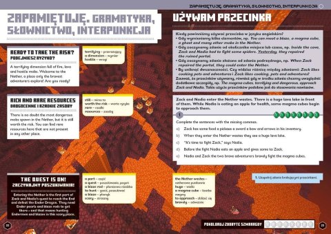 Książeczka Minecraft. Język angielski. Megazadania 12+ Książeczka Minecraft. Język angielski. Megazadania 12+