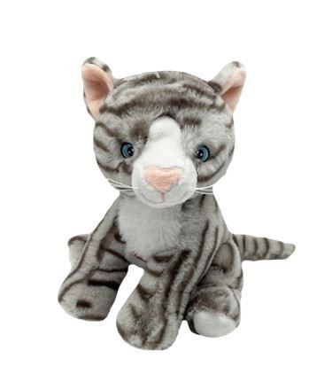 Maskotka Kot Emil pręgowany z dźwiękiem 20 cm Maskotka Kot Emil pręgowany z dźwiękiem 20 cm