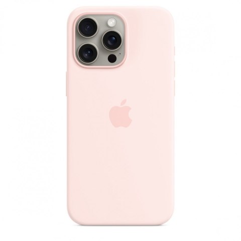 Etui silikonowe z MagSafe do iPhonea 15 Pro Max - jasnoróżowe Etui silikonowe z MagSafe do iPhonea 15 Pro Max - jasnoróżowe