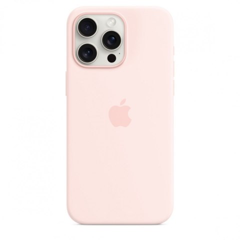 Etui silikonowe z MagSafe do iPhonea 15 Pro Max - jasnoróżowe Etui silikonowe z MagSafe do iPhonea 15 Pro Max - jasnoróżowe