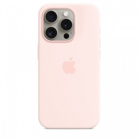 Etui silikonowe z MagSafe do iPhonea 15 Pro - jasnoróżowe Etui silikonowe z MagSafe do iPhonea 15 Pro - jasnoróżowe