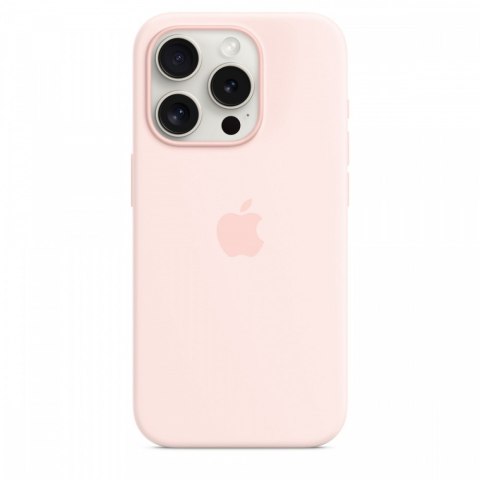 Etui silikonowe z MagSafe do iPhonea 15 Pro - jasnoróżowe Etui silikonowe z MagSafe do iPhonea 15 Pro - jasnoróżowe