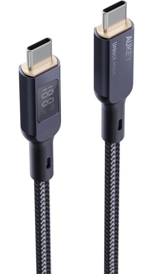 CB-MCC102 nylonowy kabel USB C - USB C | LED | 1.8m | 5A | 100W PD | 20V CB-MCC102 nylonowy kabel USB C - USB C | LED | 1.8m | 5A | 100W PD | 20V