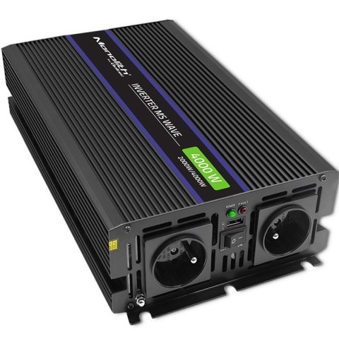 Przetwornica napięcia Monolith 4000 MS Wave | 12V na 230V | 2000/4000W | USB Przetwornica napięcia Monolith 4000 MS Wave | 12V na 230V | 2000/4000W | USB