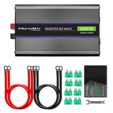 Przetwornica napięcia Monolith 4000 MS Wave | 12V na 230V | 2000/4000W | USB Przetwornica napięcia Monolith 4000 MS Wave | 12V na 230V | 2000/4000W | USB