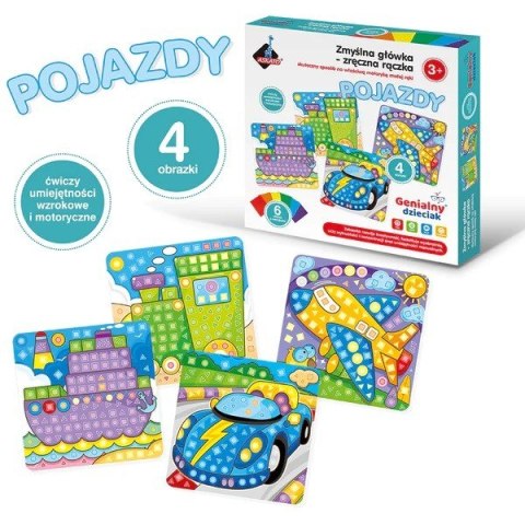 Wyklejanka Genialny Dzieciak Zręczna rączka - Pojazdy Wyklejanka Genialny Dzieciak Zręczna rączka - Pojazdy