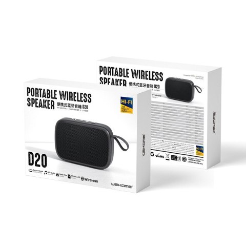 Przenośny bezprzewodowy głośnik Bluetooth V5.0 Czarny Przenośny bezprzewodowy głośnik Bluetooth V5.0 Czarny