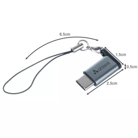 Adapter USB-C - USB micro B 2.0 Izoxis