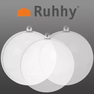 Bombki przezroczyste- zestaw 12szt Ruhhy 20508 Ruhhy